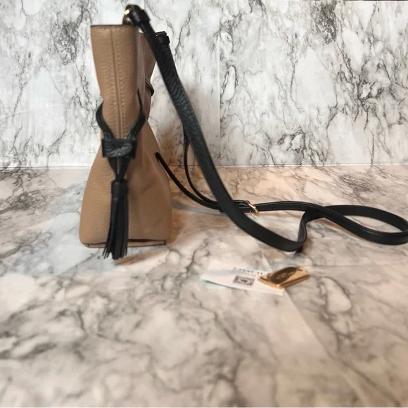 COACH Andy Crossbody Bag With Horse And Carriage Pebble Leather Tan Black - Picture 7 of 9